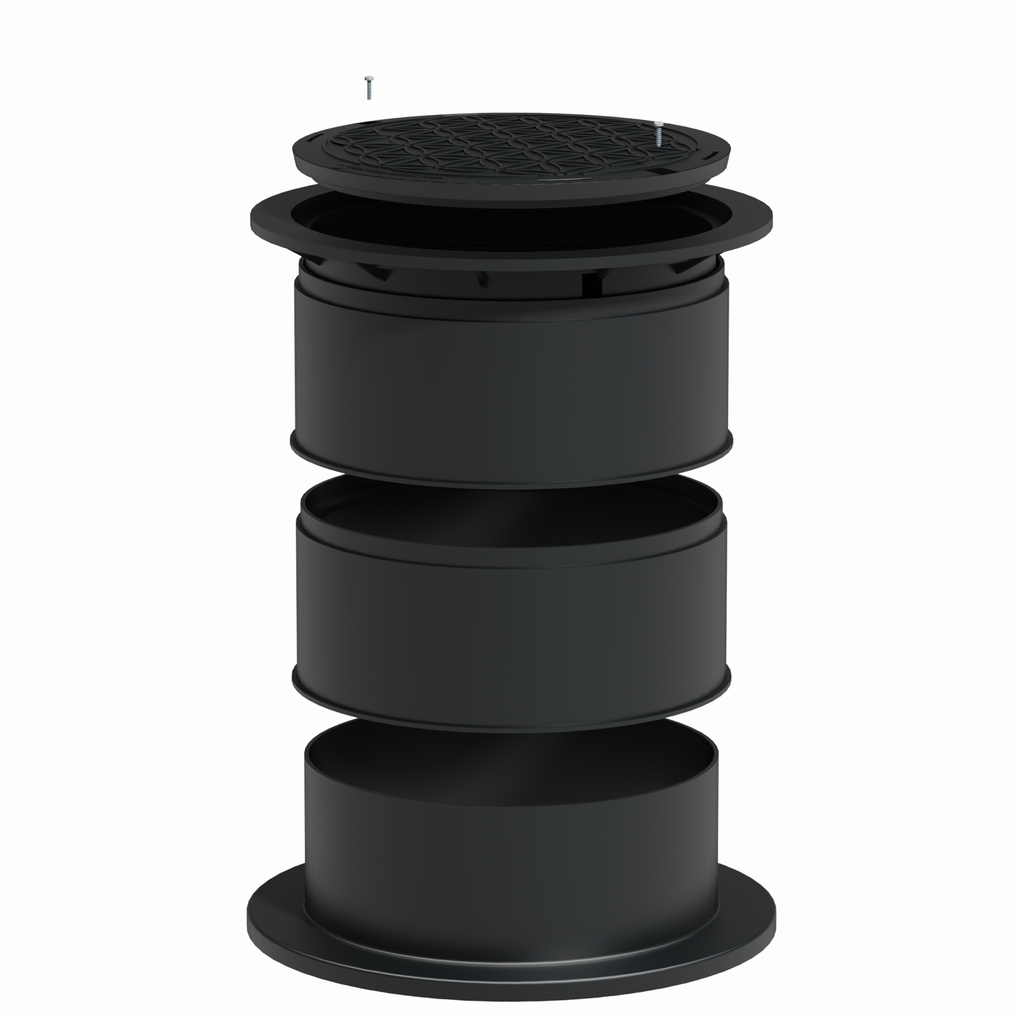 wassertank abdeckung begehbar alle einzelteile übereinander