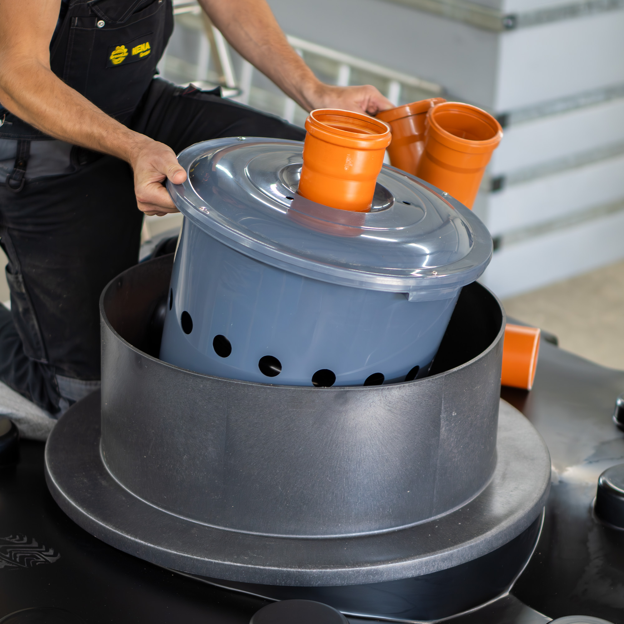 Tank mit Regenwasserfilter