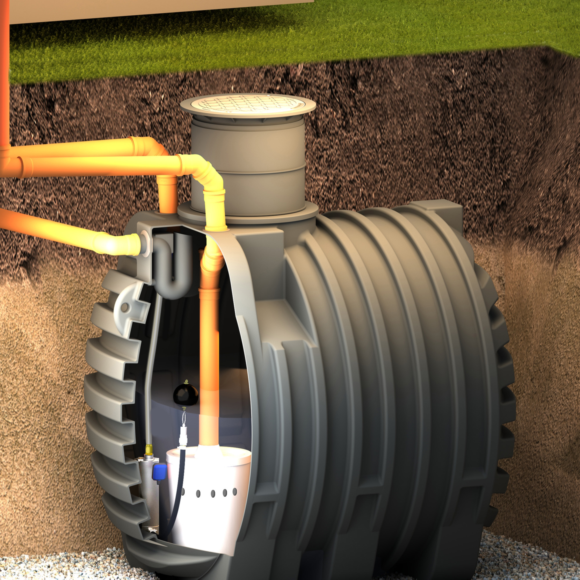 regenwasseranlage mit pumpe