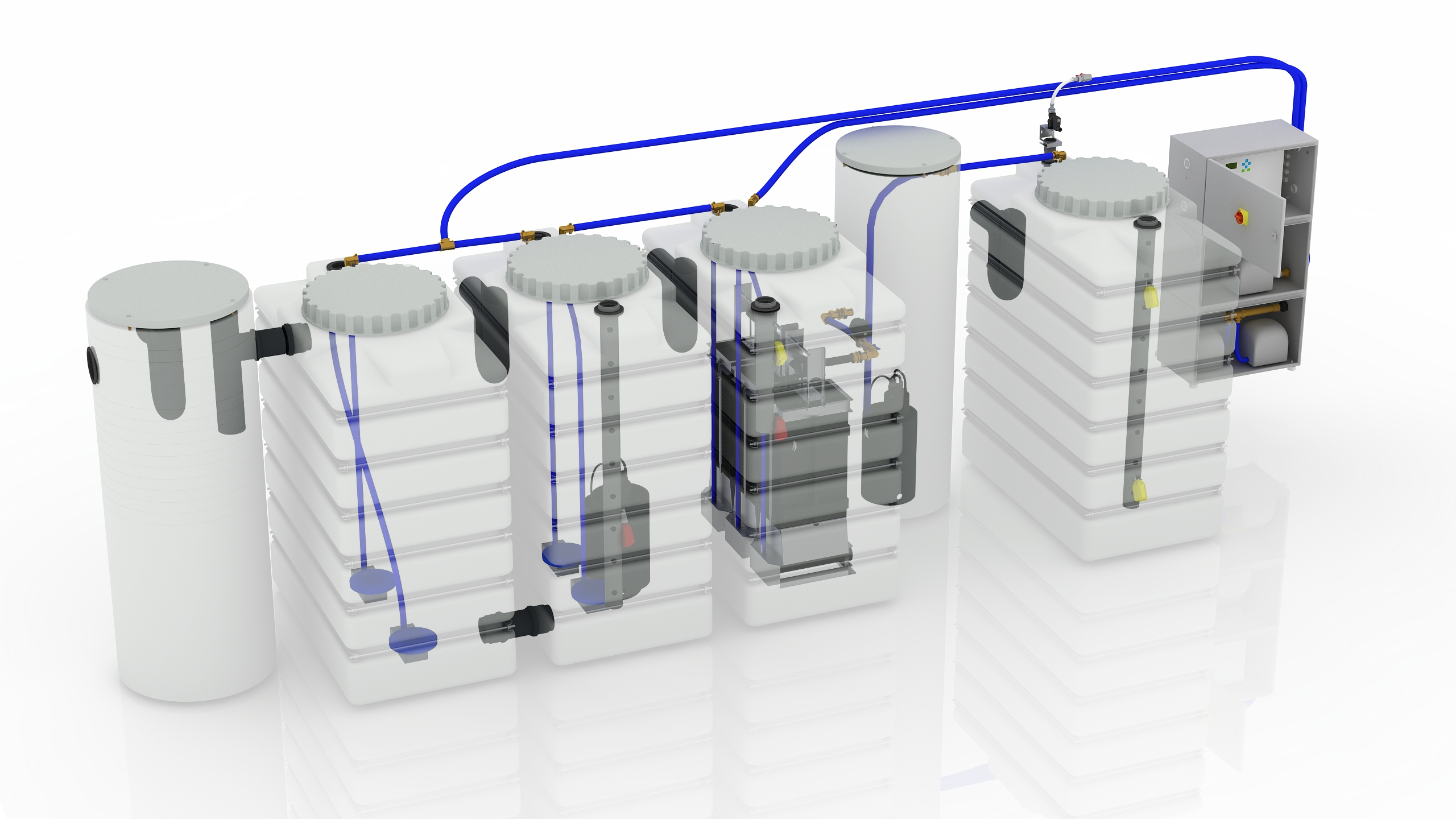 Grauwasser Recycling Anlage groß