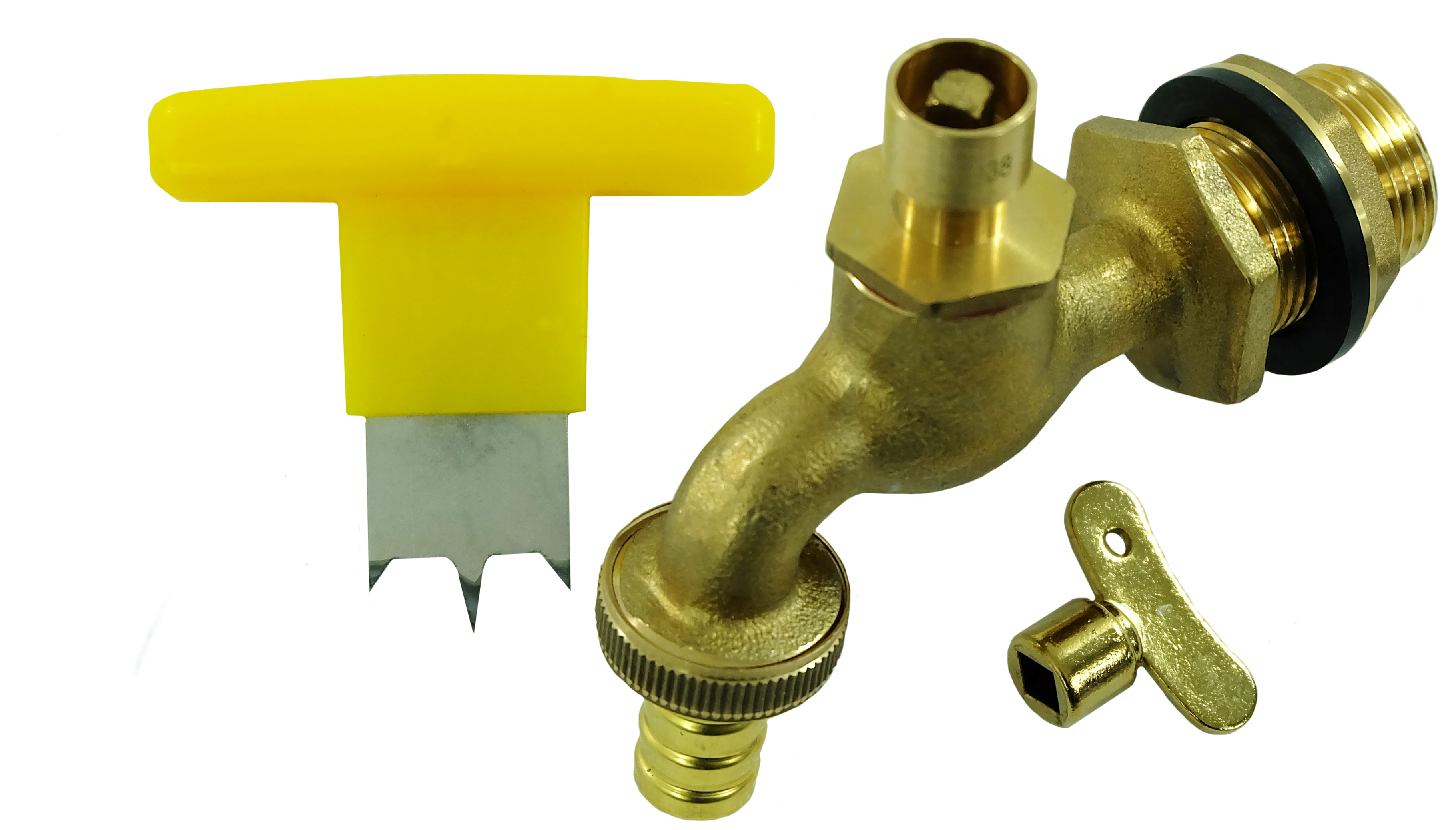 Wasserhahn aus Messing Regentonne