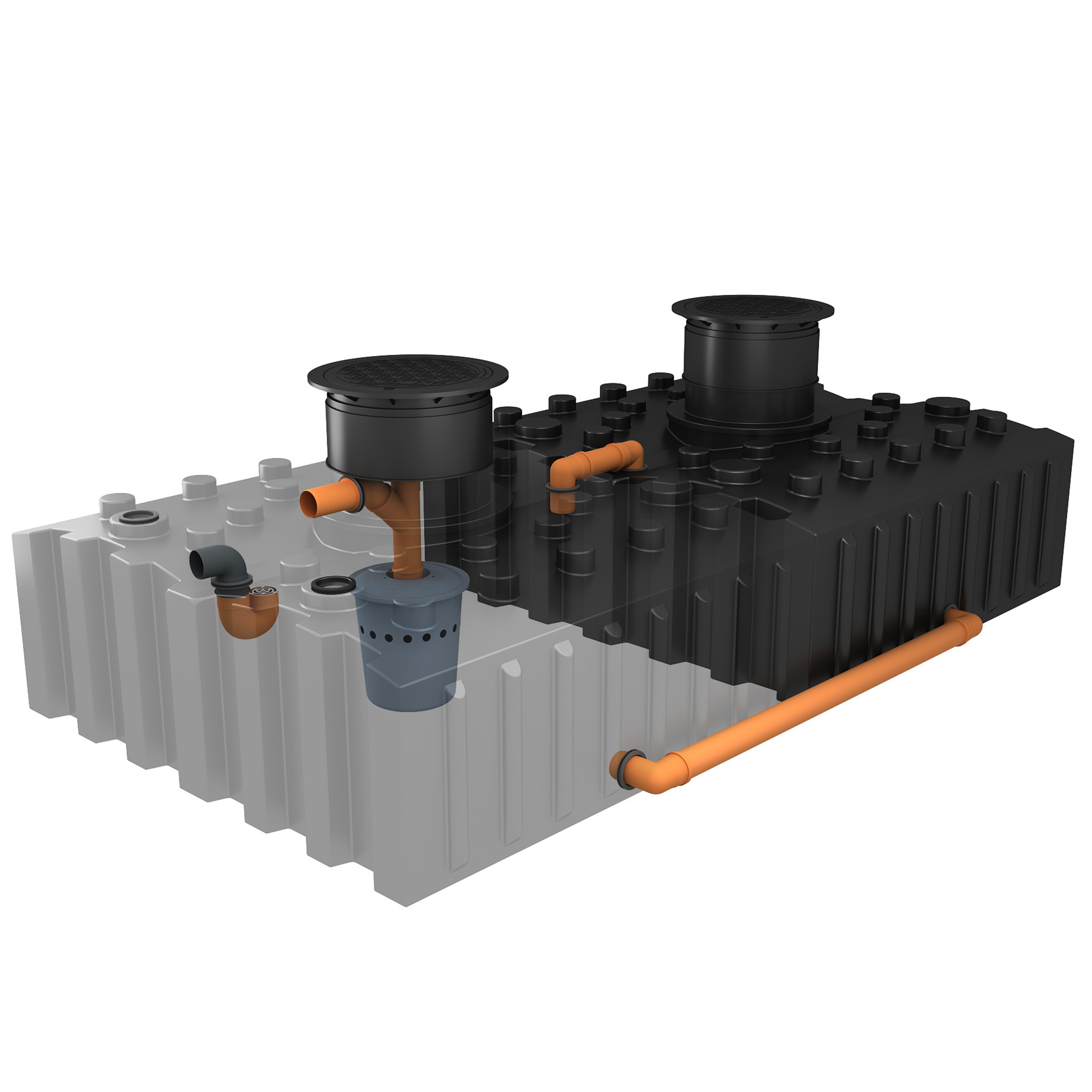 Flachtank mit Filter