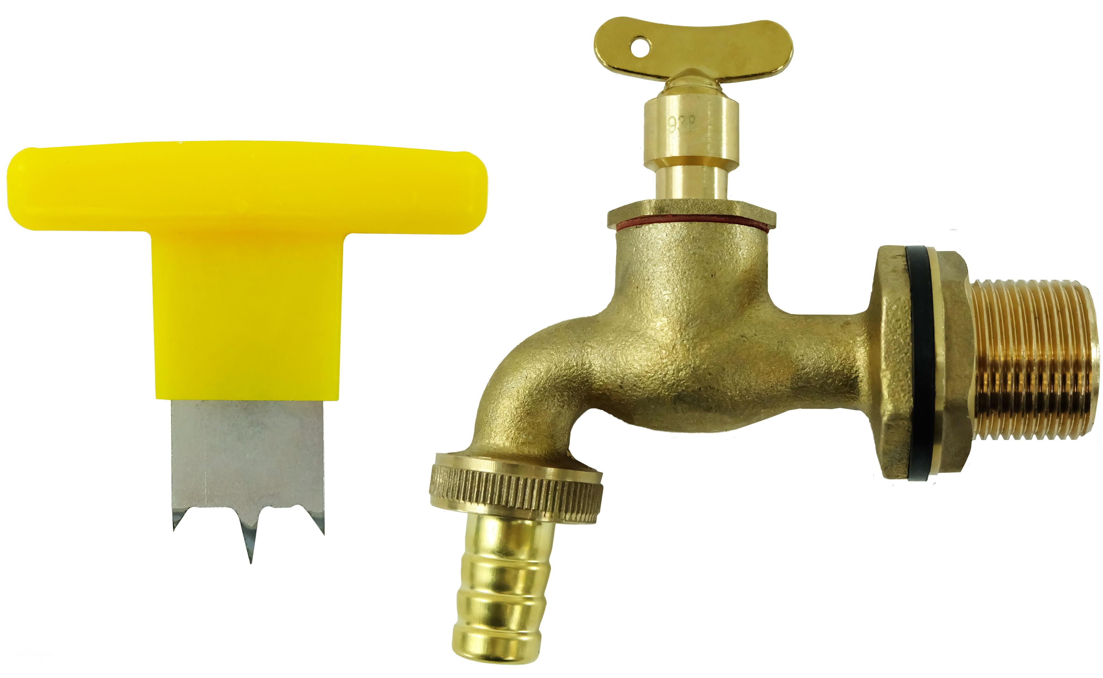 Wasserhahn aus Messing Regentonne