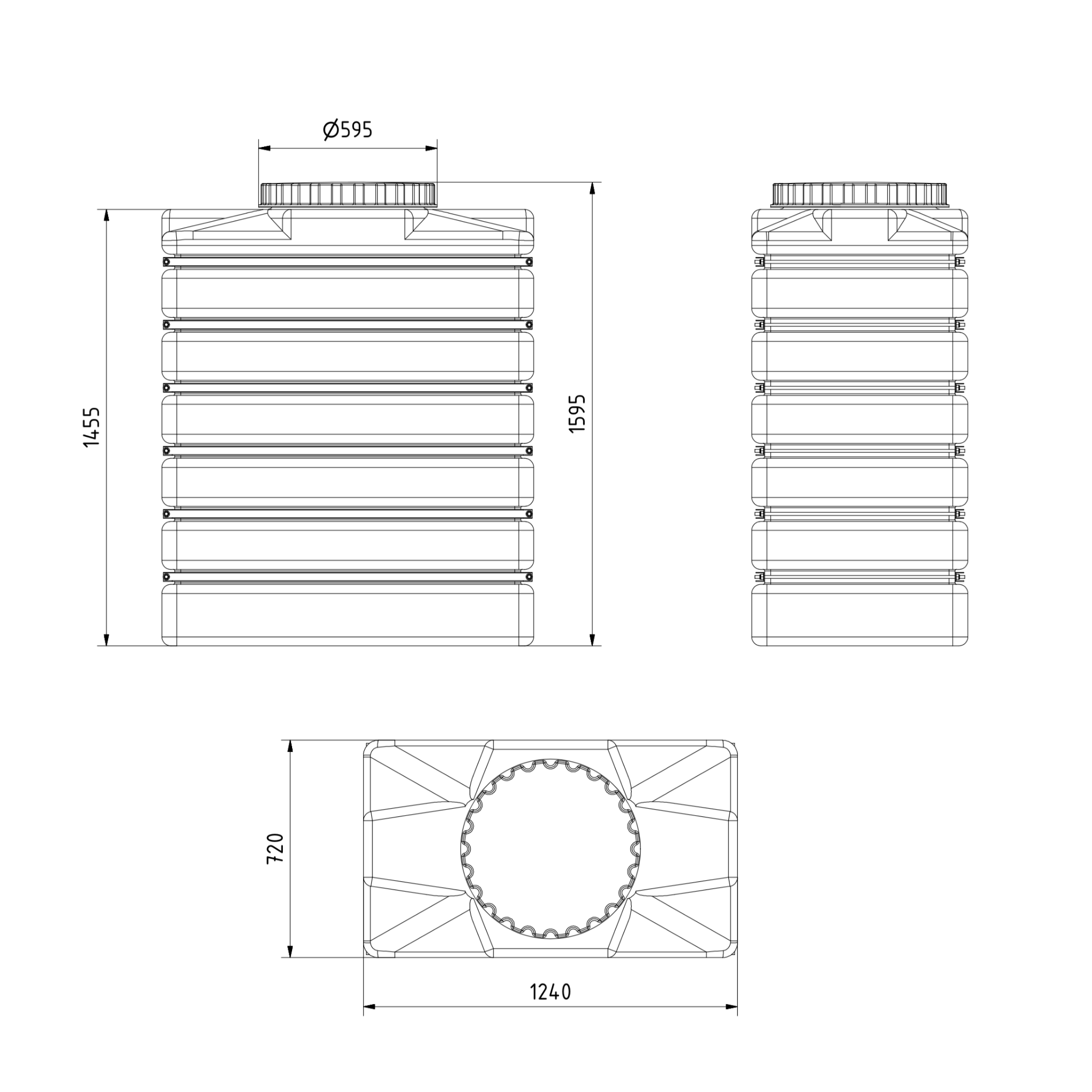 technische zeichnung kellertank