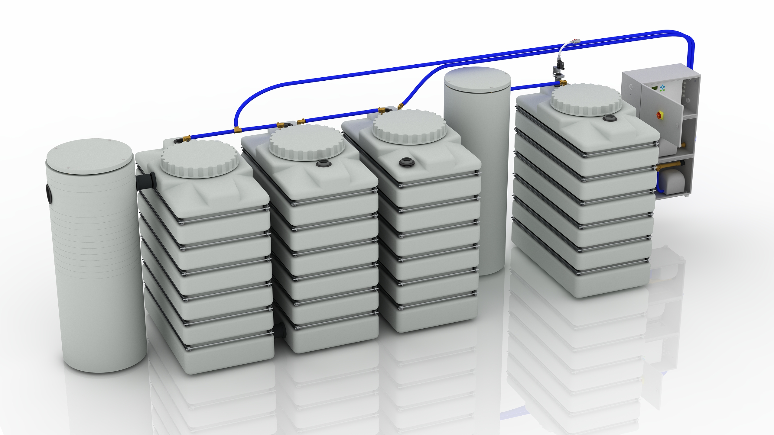 Grauwasser Recycling Anlage groß