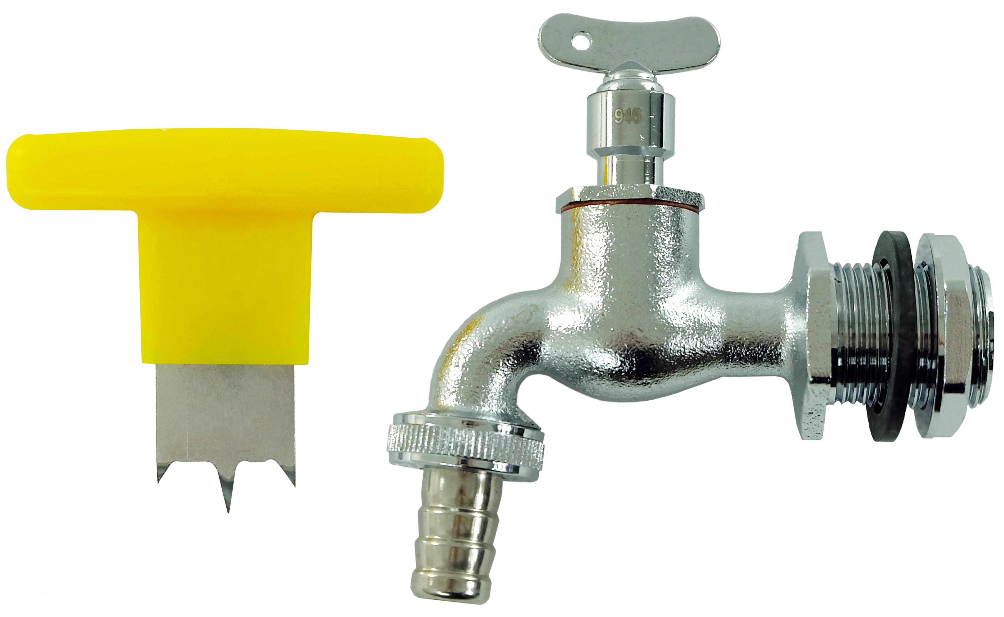 Wasserhahn aus Messing Regentonne