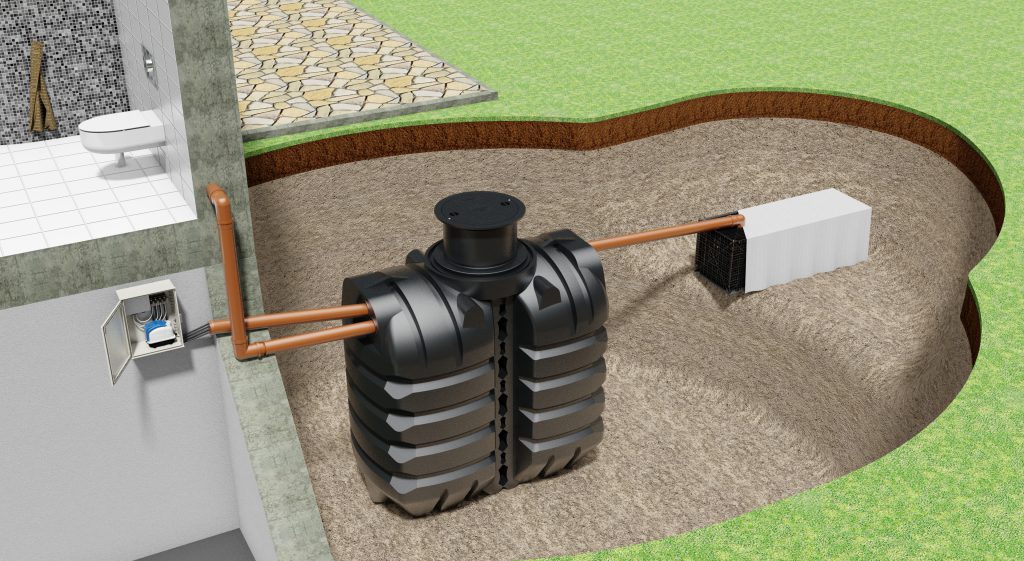 kleinkläranlage mit versickerung beispiel einbau