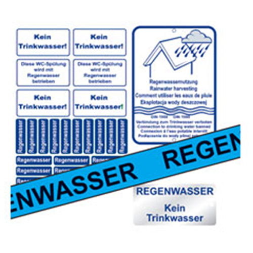 kennzeichnung regen- und trinkwasser