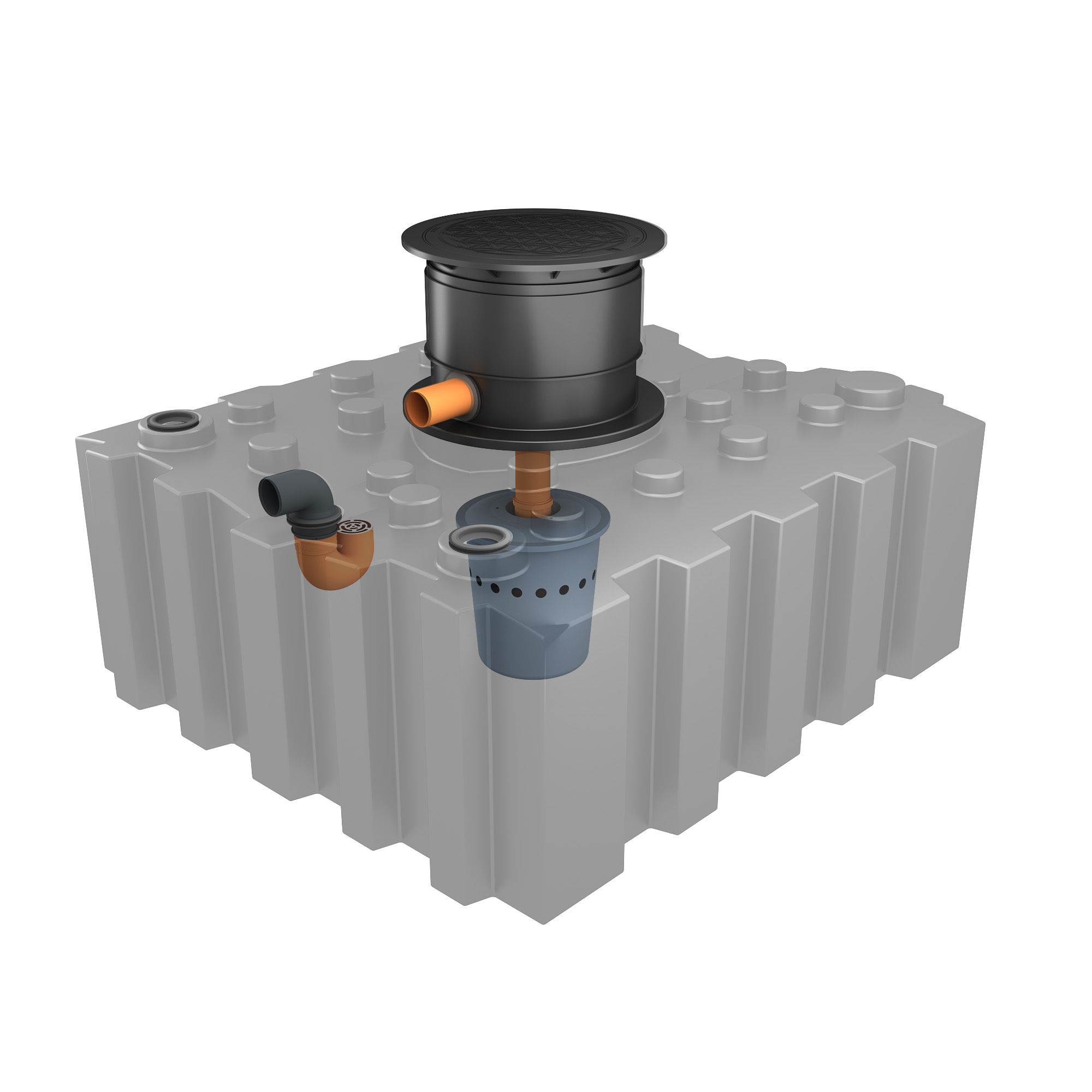 Flachtank mit Filter