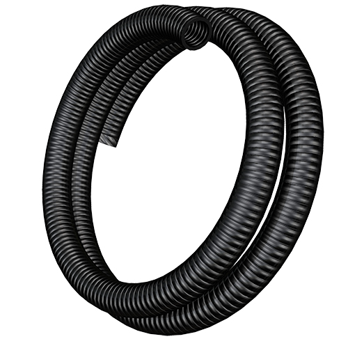 schwarzer regenwassersaugschlauch