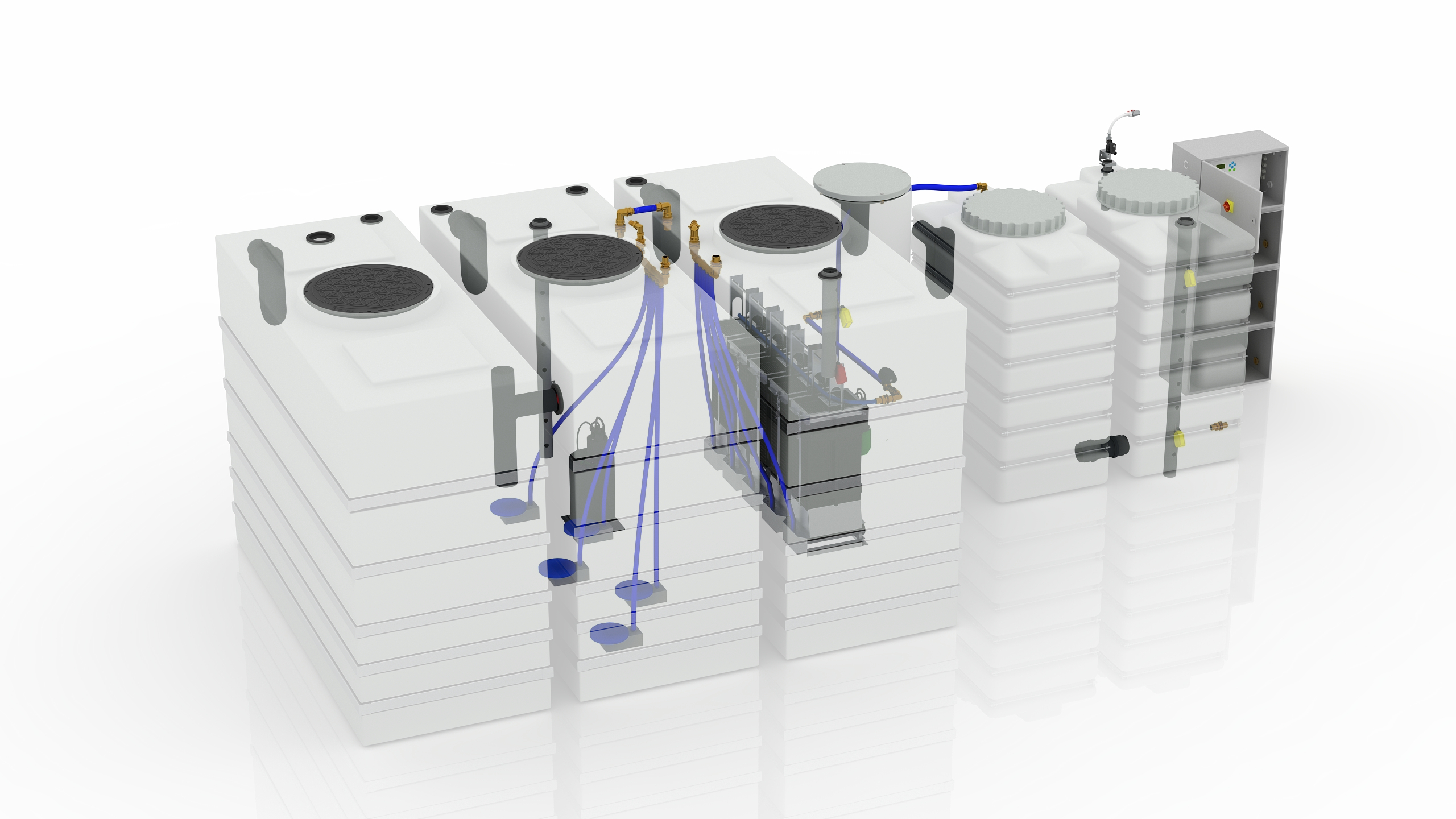 Grauwasser Recycling Anlage groß