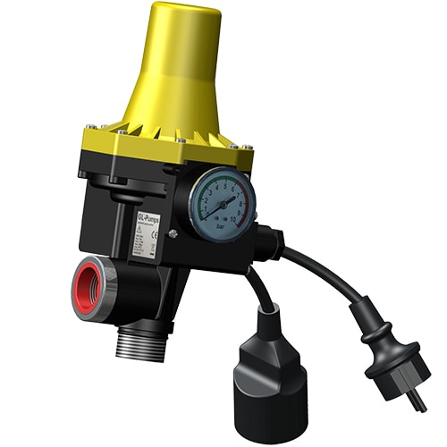 Pumpensteuerung Schaltautomat inklusive Manometer und Trockenlaufschutzfunktion